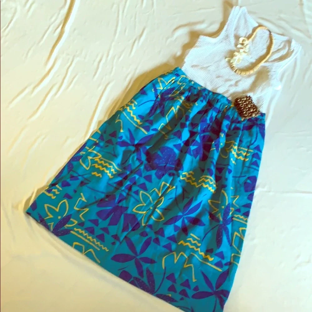 Liz Claiborne Vintage Skirt Caribbean Vibes Print - Picture 1 of 7